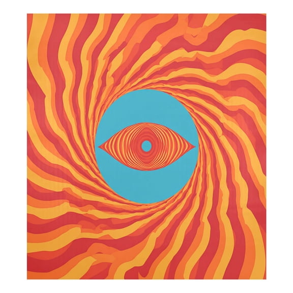 IAUYY Magnetic decorative sticker - 23x26 Inch PVC Refrigerator Decorative Cover, Removable DIY Art for Kitchen Appliances Psychedelic Poster