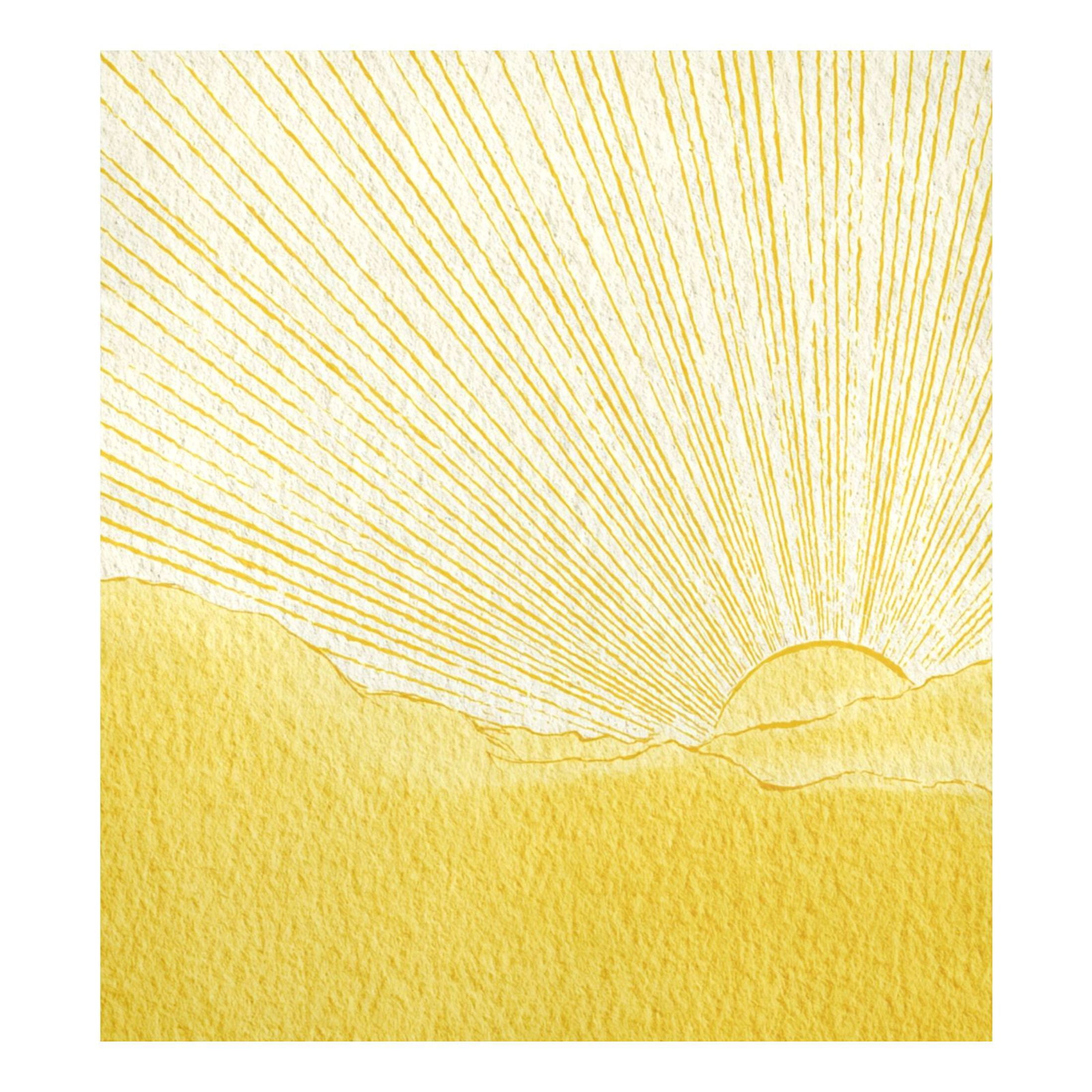 IAUYY Magnetic decorative sticker - 23x26 Inch PVC Refrigerator Decorative Cover, Removable DIY Art for Kitchen Appliances Sky with A Yellowish Hue