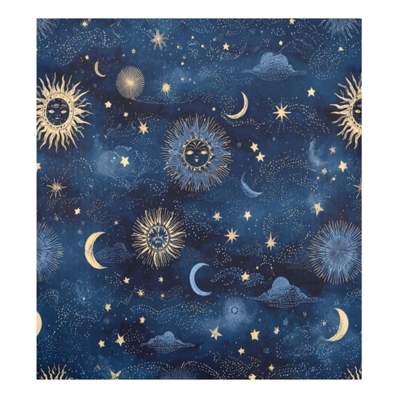 IAUYY Magnetic decorative sticker - 23x26 Inch PVC Refrigerator Decorative Cover, Removable DIY Art for Kitchen Appliances Sun Moon