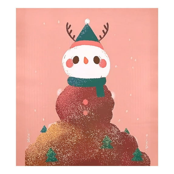 IAUYY Magnetic decorative sticker - 23x26 Inch PVC Refrigerator Decorative Cover, Removable DIY Art for Kitchen Appliances Wearing A Scarf