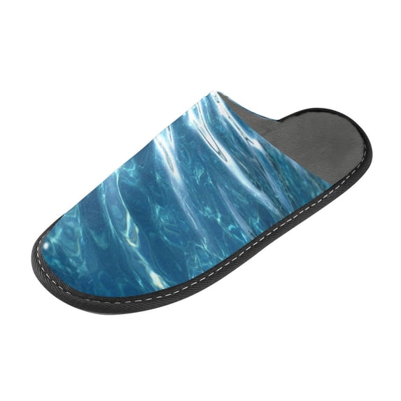 IAUYY Memory Foam House Slippers Suitable for Both Men and Women. Comfortable, Anti-Slip Plush Flat-Bottomed Slippers The Best Holiday Gift A Beautiful Water Background