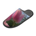 thumbnail image 1 of IAUYY Memory Foam House Slippers Suitable for Both Men and Women. Comfortable, Anti-Slip Plush Flat-Bottomed Slippers The Best Holiday Gift with Dewdrops on The Petals, 1 of 9