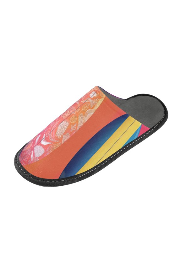 Memory Foam House Slippers Suitable for Both Men and Women. Comfortable, Anti-Slip Plush Flat-Bottomed Slippers The Best Holiday Gift A Highly Polished Surfboard