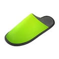 thumbnail image 1 of IAUYY Memory Foam House Slippers Suitable for Both Men and Women. Comfortable, Anti-Slip Plush Flat-Bottomed Slippers The Best Holiday Gift Lime Green Background, 1 of 9