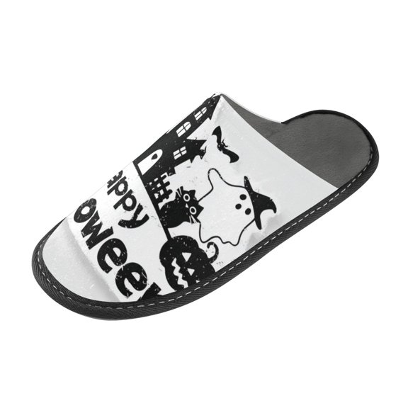 IAUYY Memory Foam House Slippers Suitable for Both Men and Women. Comfortable, Anti-Slip Plush Flat-Bottomed Slippers The Best Holiday Gift A Owl Silhouette