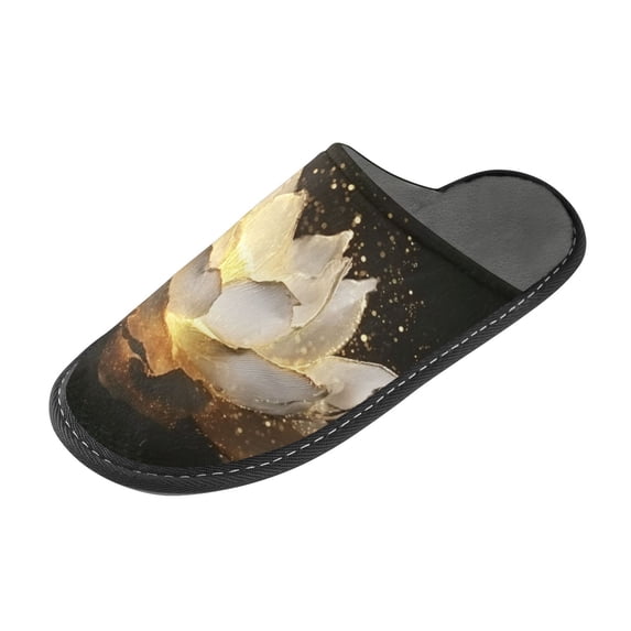 IAUYY Memory Foam House Slippers Suitable for Both Men and Women. Comfortable, Anti-Slip Plush Flat-Bottomed Slippers The Best Holiday Gift Platinum Color Scheme