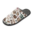thumbnail image 1 of IAUYY Memory Foam House Slippers Suitable for Both Men and Women. Comfortable, Anti-Slip Plush Flat-Bottomed Slippers The Best Holiday Gift Rugby Illustration, 1 of 9