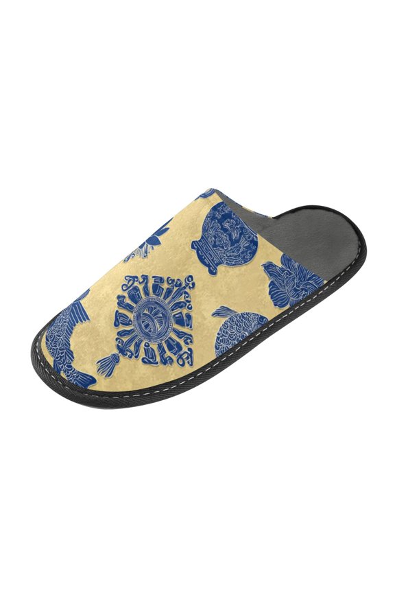 Memory Foam House Slippers Suitable for Both Men and Women. Comfortable, Anti-Slip Plush Flat-Bottomed Slippers The Best Holiday Gift Spiral Pattern