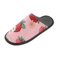 thumbnail image 1 of IAUYY Memory Foam House Slippers Suitable for Both Men and Women. Comfortable, Anti-Slip Plush Flat-Bottomed Slippers The Best Holiday Gift Strawberry, 1 of 9