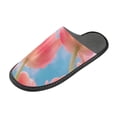 thumbnail image 1 of IAUYY Memory Foam House Slippers Suitable for Both Men and Women. Comfortable, Anti-Slip Plush Flat-Bottomed Slippers The Best Holiday Gift Tulips in Light Blue Tones, 1 of 9
