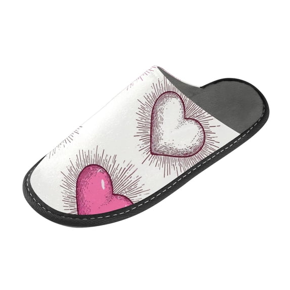 IAUYY Memory Foam House Slippers Suitable for Both Men and Women. Comfortable, Anti-Slip Plush Flat-Bottomed Slippers The Best Holiday Gift Valentine's Day Card Design