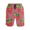 thumbnail image 1 of IAUYY Men's Quick-Dry Beach Shorts with All-Over Print - Lightweight Swim Trunks for Summer (S-XXL) Machine Washable,Strawberries, 1 of 8