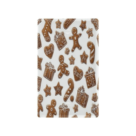IAUYY Retardant PC Material Duplex Outlets Switch Plate Covers Easy DIY Installation with Screws Light Switch Cover Plate Gingerbread Frosting
