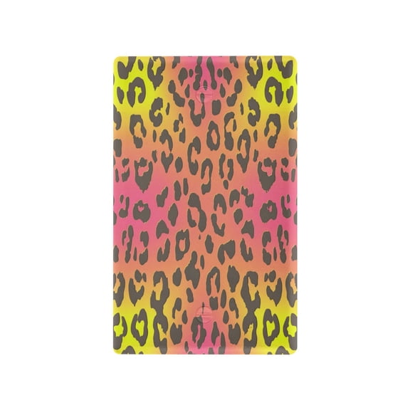 IAUYY Retardant PC Material Duplex Outlets Switch Plate Covers Easy DIY Installation with Screws Light Switch Cover Plate Leopard Print Gradient