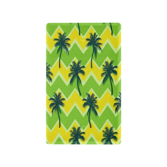 IAUYY Retardant PC Material Duplex Outlets Switch Plate Covers Easy DIY Installation with Screws Light Switch Cover Plate Palm Tree