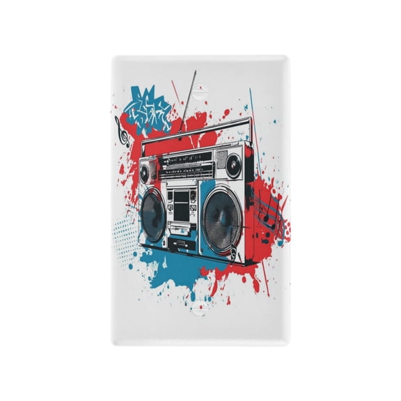 IAUYY Retardant PC Material Toggle Switch Switch Plate Covers Easy DIY Installation with Screws Light Switch Cover Plate A Radio