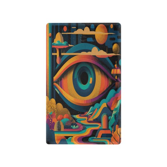 IAUYY Retardant PC Material Toggle Switch Switch Plate Covers Easy DIY Installation with Screws Light Switch Cover Plate Eyes Of A Phantom Style