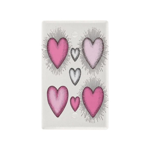 IAUYY Retardant PC Material Toggle Switch Switch Plate Covers Easy DIY Installation with Screws Light Switch Cover Plate Heart Symbol