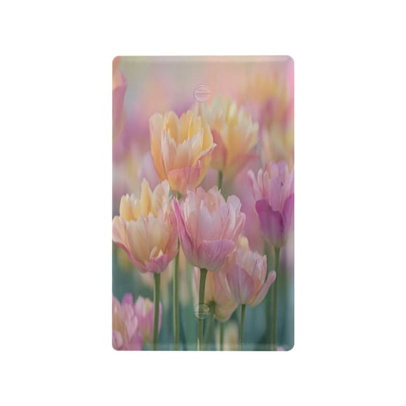 IAUYY Retardant PC Material Toggle Switch Switch Plate Covers Easy DIY Installation with Screws Light Switch Cover Plate Intertwined Tulip Fields