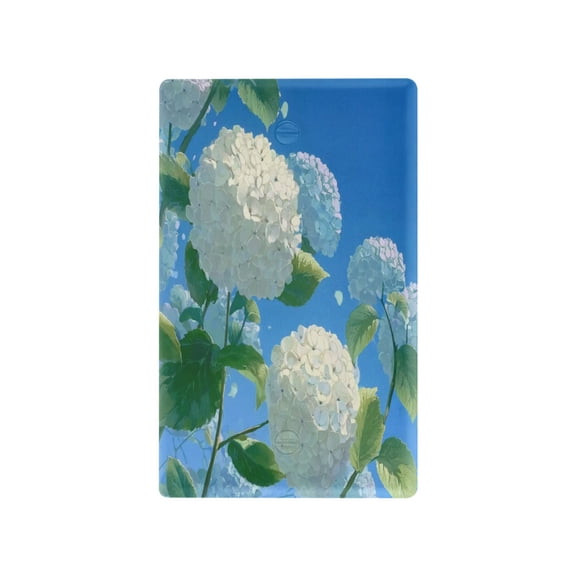 IAUYY Retardant PC Material Toggle Switch Switch Plate Covers Easy DIY Installation with Screws Light Switch Cover Plate White Hydrangea Lens