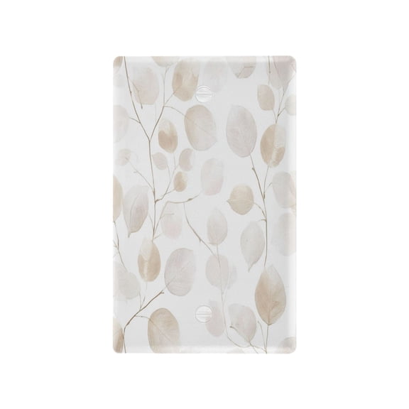 IAUYY Retardant PC Material Toggle Switch Switch Plate Covers Easy DIY Installation with Screws Light Switch Cover Plate White Leaf Pattern