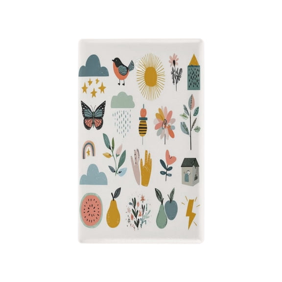 IAUYY Retardant PC Material Unused Outlet Cover Switch Plate Covers Easy DIY Installation with Screws Light Switch Cover Plate Childlike Elements Intertwine