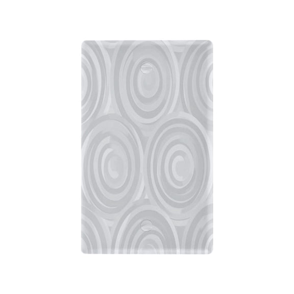 IAUYY Retardant PC Material Unused Outlet Cover Switch Plate Covers Easy DIY Installation with Screws Light Switch Cover Plate Light Gray Concentric Circles