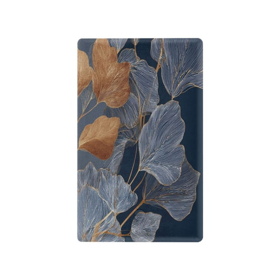 IAUYY Retardant PC Material Unused Outlet Cover Switch Plate Covers Easy DIY Installation with Screws Light Switch Cover Plate Embroidered Leaves