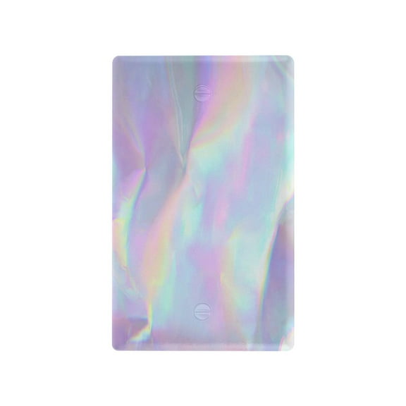 IAUYY Retardant PC Material Unused Outlet Cover Switch Plate Covers Easy DIY Installation with Screws Light Switch Cover Plate Holographic Halo