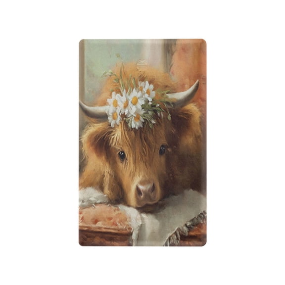 IAUYY Retardant PC Material Unused Outlet Cover Switch Plate Covers Easy DIY Installation with Screws Light Switch Cover Plate Little Cow Resting