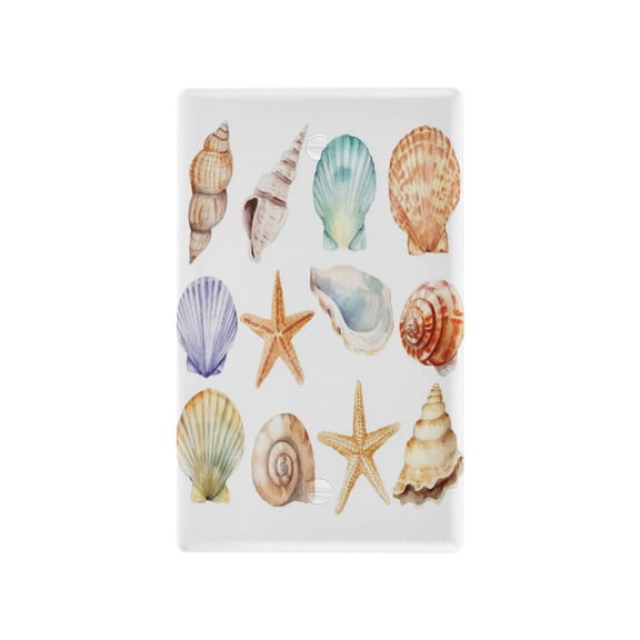 IAUYY Retardant PC Material Unused Outlet Cover Switch Plate Covers Easy DIY Installation with Screws Light Switch Cover Plate Watercolor Shell