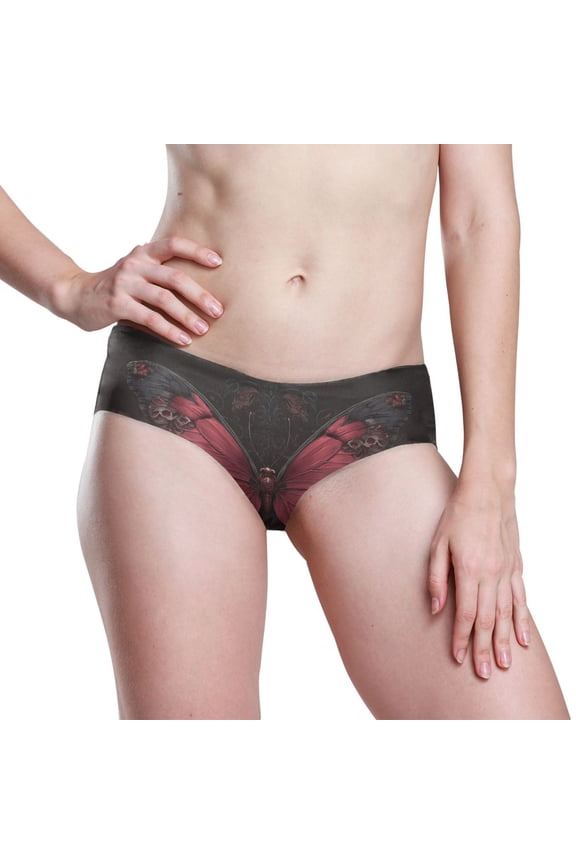 Seamless Women Underwear Thongs ,Medium No Show Ladies Thong-No Line Workout Breathable Comfortable Panties Soft Dark-toned Wings