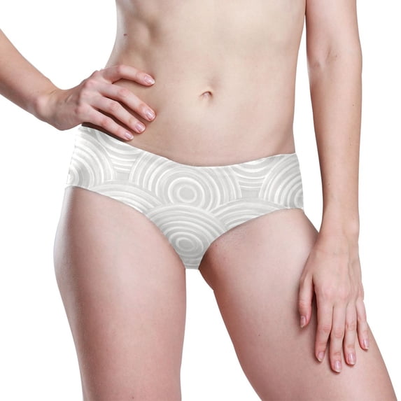 IAUYY Seamless Women Underwear Thongs ,Small No Show Ladies Thong-No Line Workout Breathable Comfortable Panties Soft Concentric Circle Elements