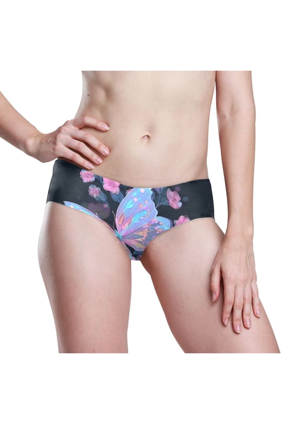 Womens Underwear Hipster Flex Panties Dig-Free Fit Breathable Underwear for Women , Soft Vintage Flowers in Company