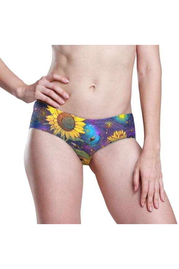 Seamless Women Underwear Thongs ,Small No Show Ladies Thong-No Line Workout Breathable Comfortable Panties Soft under The Starry Sky