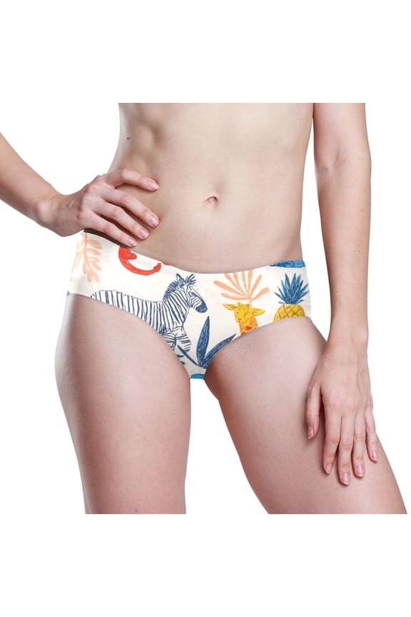 Seamless Women Underwear Thongs ,Small No Show Ladies Thong-No Line Workout Breathable Comfortable Panties Soft The Interesting Postures Of Animals