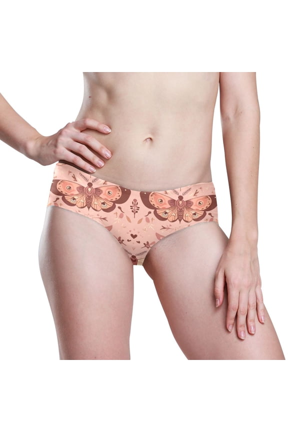 Seamless Women Underwear Thongs ,X-Large No Show Ladies Thong-No Line Workout Breathable Comfortable Panties Soft Fantasy Illustration Style