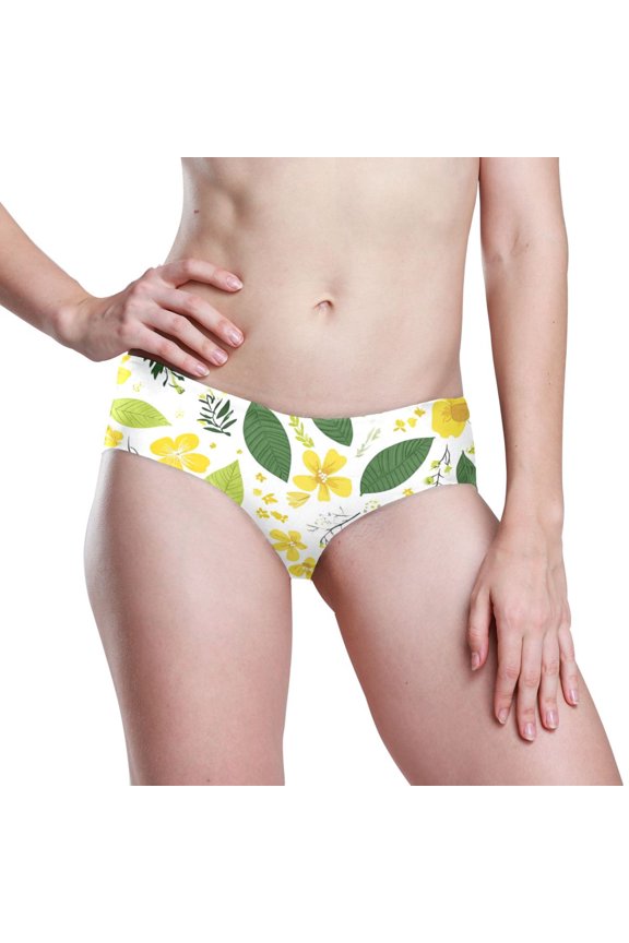 Womens Underwear Hipster Flex Panties Dig-Free Fit Breathable Underwear for Women , Soft Small Floral Pattern
