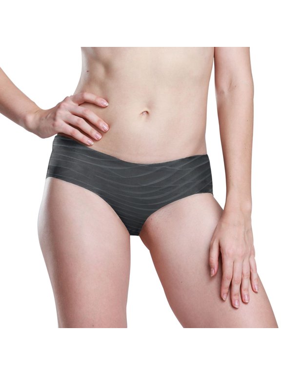 Seamless Women Underwear Thongs ,XX-Large No Show Ladies Thong-No Line Workout Breathable Comfortable Panties Soft Layered Wavy Lines