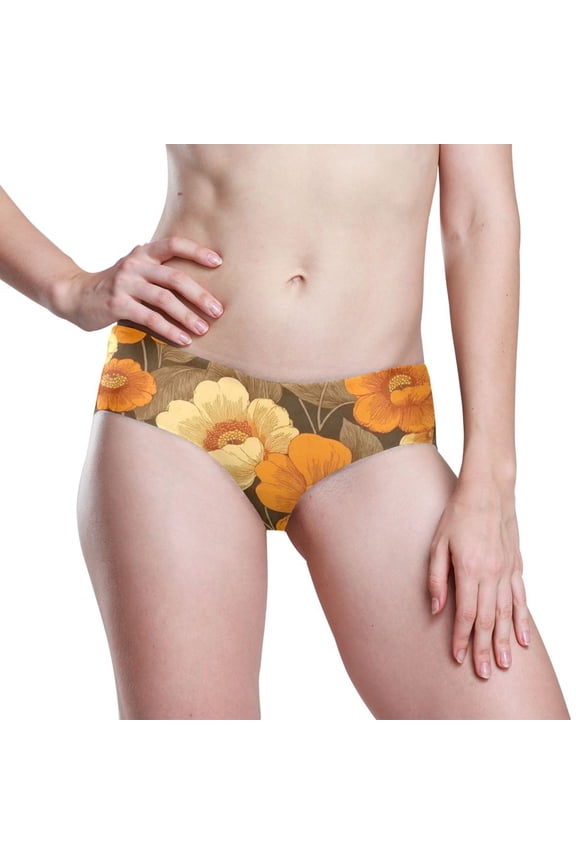 Seamless Women Underwear Thongs ,XX-Large No Show Ladies Thong-No Line Workout Breathable Comfortable Panties Soft Retro Fabric Design