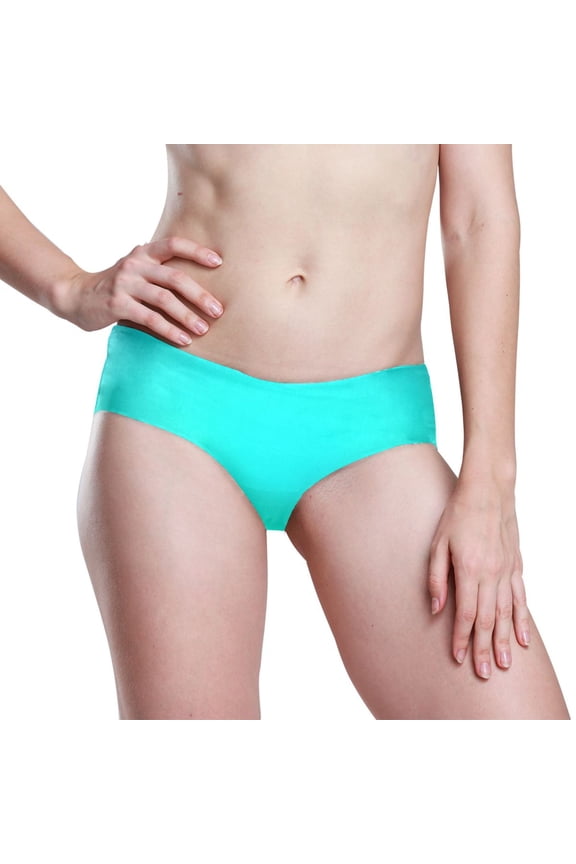 Womens Underwear Hipster Flex Panties Dig-Free Fit Breathable Underwear for Women , Soft Turquoise Gradient Background