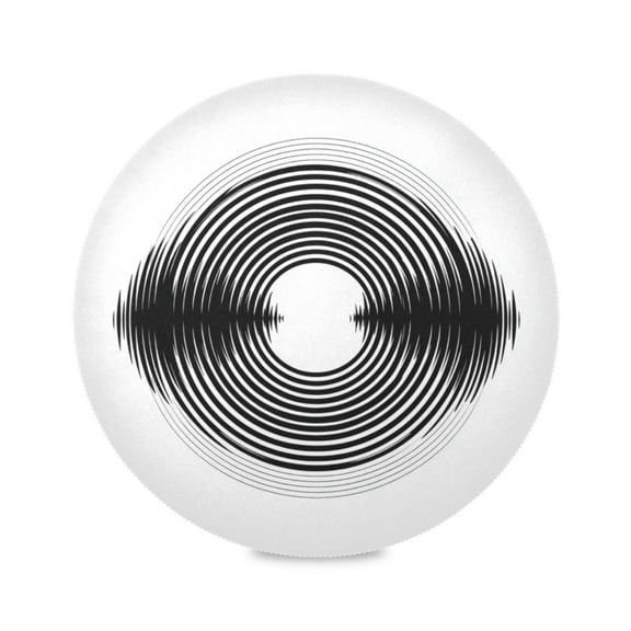 IAUYY Set of 1 Round Placemats for Dining Tables Heat-Resistant and Wear-Resistant DIY Printing Design Table Placemats，Applicable for Christmas Black and White Circular Art