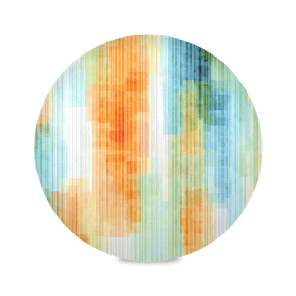 IAUYY Set of 1 Round Placemats for Dining Tables Heat-Resistant and Wear-Resistant DIY Printing Design Table Placemats,Applicable for Christmas in Pastel Colors