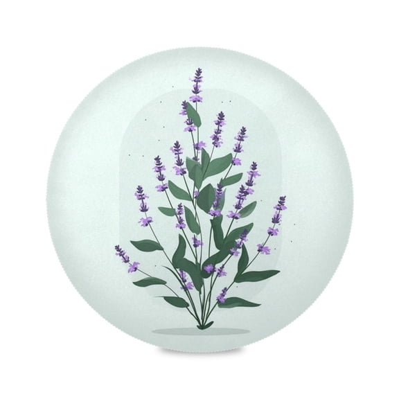 IAUYY Set of 1 Round Placemats for Dining Tables Heat-Resistant and Wear-Resistant DIY Printing Design Table Placemats，Applicable for Christmas Sage Plant