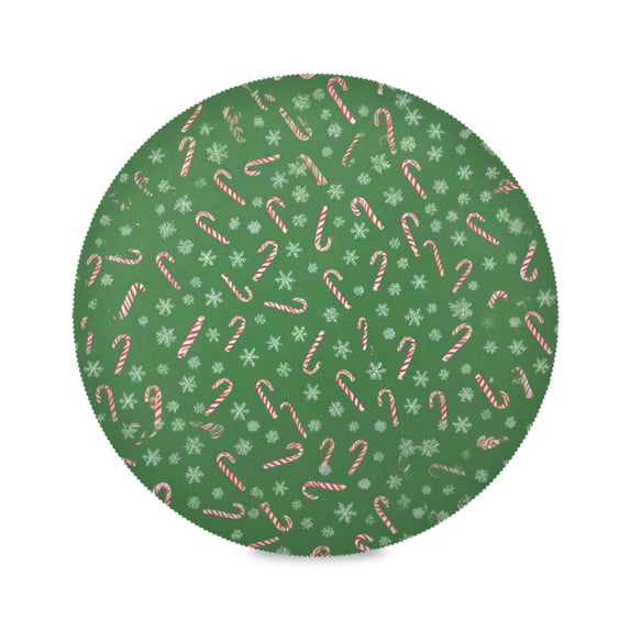 IAUYY Set of 1 Round Placemats for Dining Tables Heat-Resistant and Wear-Resistant DIY Printing Design Table Placemats,Applicable for Christmas The Style Of Christmas