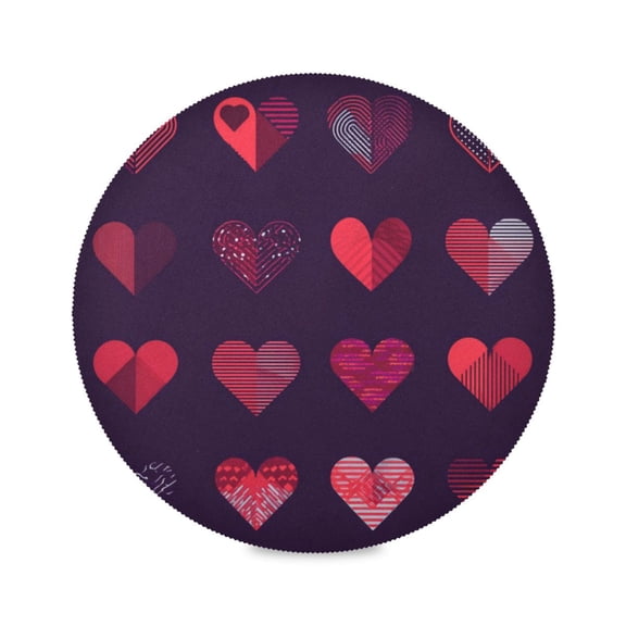 IAUYY Set of 1 Round Placemats for Dining Tables Heat-Resistant and Wear-Resistant DIY Printing Design Table Placemats,Applicable for Christmas Stylish Red