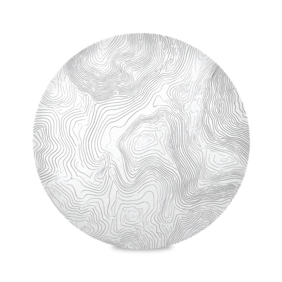 IAUYY Set of 1 Round Placemats for Dining Tables Heat-Resistant and Wear-Resistant DIY Printing Design Table Placemats,Applicable for Christmas Topographic Map