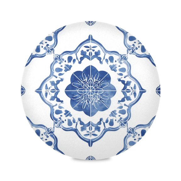 IAUYY Set of 1 Round Placemats for Dining Tables Heat-Resistant and Wear-Resistant DIY Printing Design Table Placemats,Applicable for Christmas White Background Without Shadows