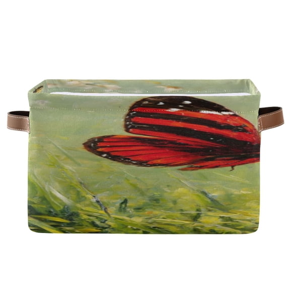 IAUYY Set of 1 Storage Cubes with Handles-Not Prone to Deformation Canvas Storage Baskets for Bedroom Closet Living Room Decorative Storage Baskets Bees