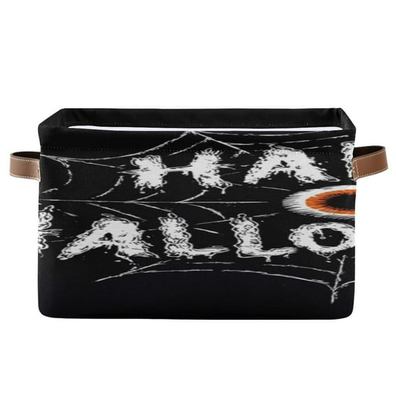 IAUYY Set of 1 Storage Cubes with Handles-Not Prone to Deformation Canvas Storage Baskets for Bedroom Closet Living Room Decorative Storage Baskets Black Eyeball Pattern